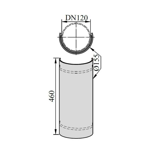 Ofenrohr Hitzeschutz 120 460 Mm Direkt Bestellen Ofen De