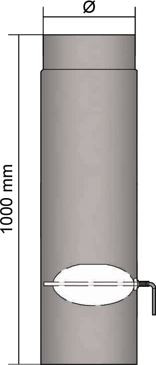 Ofenrohr Drosselklappe 1000 mm 