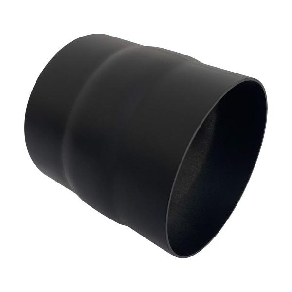 Ofenrohr Adapter DN 130 mm Länge 150 mm Schwarz Verbindungsstück