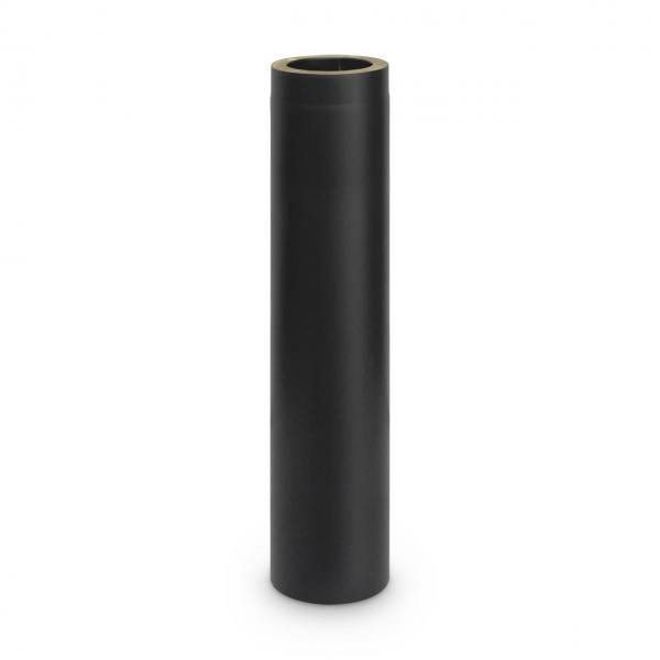 Doppelwandiges Ofenrohr Isoline DN 150 mm Wandrosette Abdeckung 5,5 cm  schwarz #310