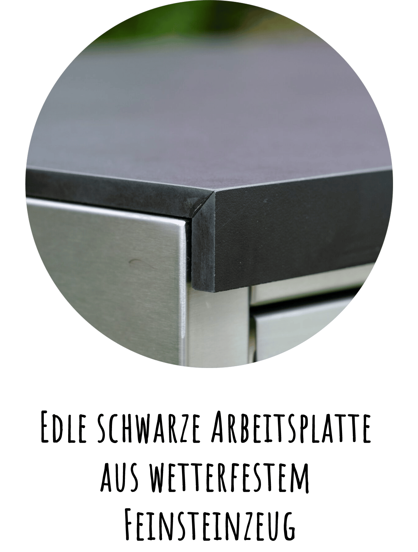 Edle Arbeitsplatte aus Feinsteinzeug