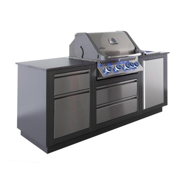 Outdoorküche Napoleon Oasis Compact 105 BIP500, Grillstation mit Heckbrenner & Sizzle Zone