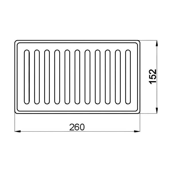 Haas und Sohn Kaminofen Rost klein 260x152 Schwarz (0020100130005)