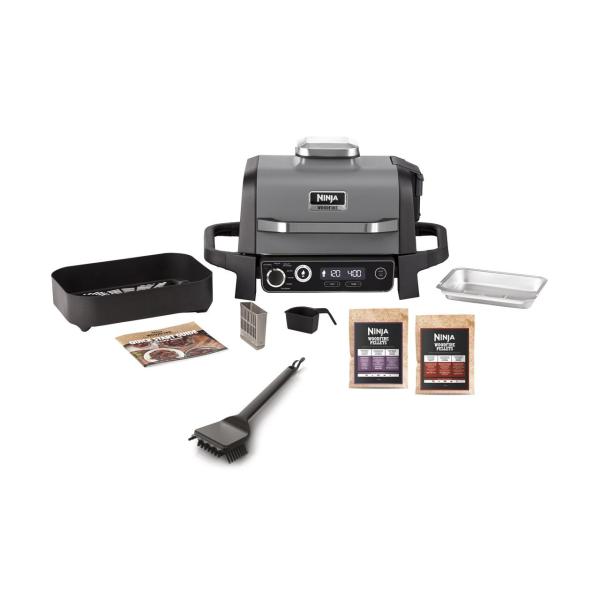 Elektrogrill Ninja Woodfire Elektrischer Outdoor Grill & Smoker Set 1