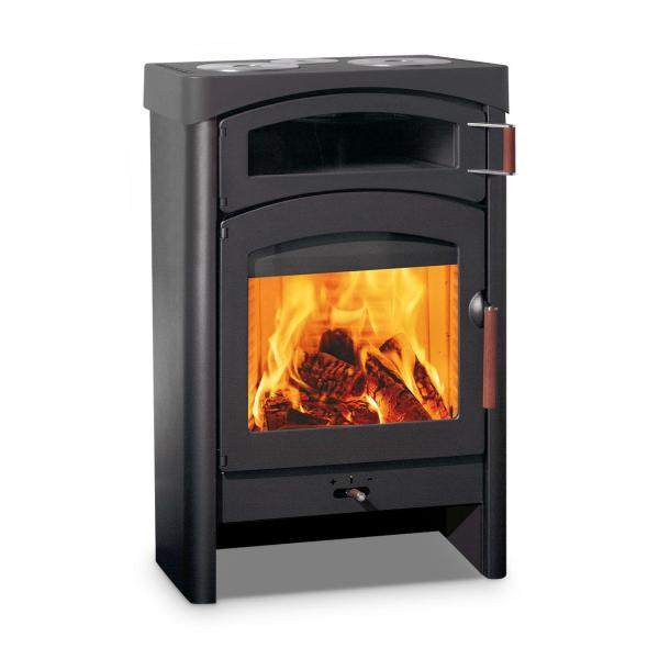 Kaminofen Austroflamm Pallas Back mit Stahlmantel 9 kW