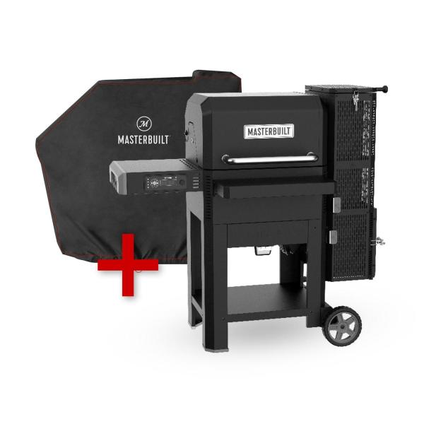 Digitaler Holzkohlegrill und Smoker Masterbuilt Gravity Series 600 inkl. Abdeckhaube