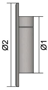 Ofenrohr Blinddeckel Kapsel DN 130 mm Schwarz