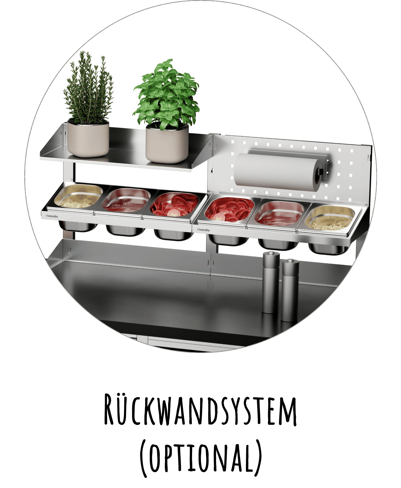 optionales Rückwandsystem